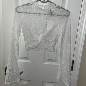 H&M White Lace Top